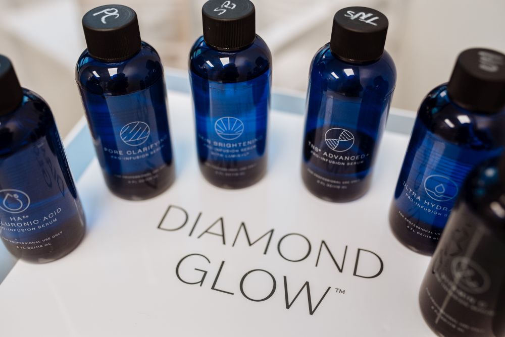 DiamondGlow skin rejuvenation offered at The Well Lounge.